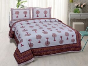 King Size Jaipuri Printed Bed sheet (pack of 1)