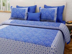 King Size Jaipuri Printed Bed sheet (pack of 1) Multi-Color
