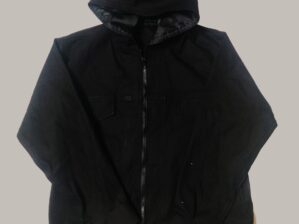full Sleeves Solid Jackets for Men Black hoody