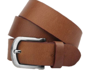 Fabbro Stylish Leather Profile Belt Tan