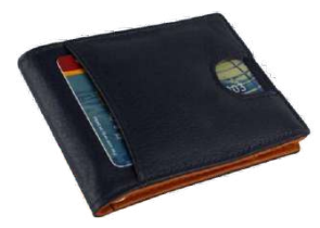 Fabbro Stylish Touch to Your Outfits Cardholder+Moneyclip Tan +Blue