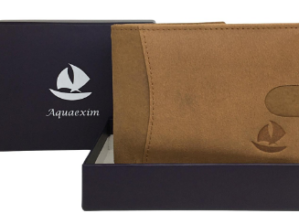 Aquaexim Leather wallet for men with RFID
