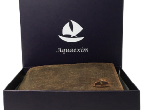 Aquaexim Vintage leather wallet for men with RFID and SIM slots