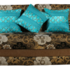 Velvat stypes cushions Cover Water Blue color Pack of 5 - Image 4