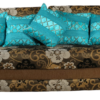 Velvat stypes cushions Cover Water Blue color Pack of 5 - Image 2