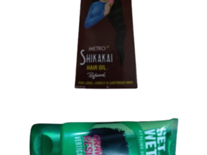 Metro Shikakai Hair Oil 160ml Pack of 2 + Set Wet Style Gel Free