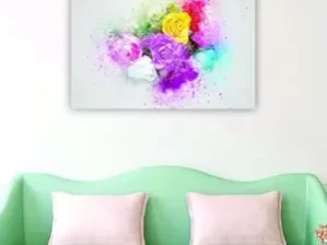 Krsna Arts Unframed Rolled Art Print || Colourfull Roses Beautiful Abstract Canvas Wall Art Print for Home Décor And Office || Unframed canvas Painting For Wall decor || Wall Paintings for Home and Office Décor Size : 24x36 Inches