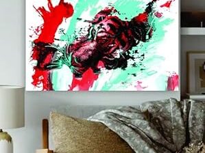 Krsna Arts Unframed Rolled Art Print || Colourfull Tiger Beautiful Abstract Canvas Wall Art Print for Home Décor And Office || Unframed canvas Painting For Wall decor || Wall Paintings for Home and Office Décor Size : 24x36 Inches