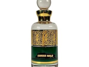 DD Absolute COUROS Male 100 ml Perfume Luxury Glass Bottle with Decorative Pattern, Black and Gold
