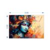Krsna Arts Unframed Rolled Art Print|| Beautiful Lord Krishna Colored Motion Canvas Wall Art Print for Home Décor And Office||Unframed canvas Painting For Wall decor||Home wall and Office Interior - Image 2