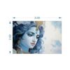 Krsna Arts Unframed Rolled Art Print|| Beautiful Lord Krishna Mirror Motion Canvas Wall Art Print for Home Décor And Office||Unframed canvas Painting For Wall decor||Home wall and Office Interior - Image 2