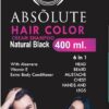 D Absolute HAIR COLOR SHAMPOO 400 ml (40 ml Extra) FOR MEN AND WOMEN AMMONIA FREE WITH ALOVERA, VITAMIN E BLACK - Image 5