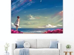 Krsna Arts Unframed Rolled Art Print|| Beautiful Sky With Claud Canvas Wall Art Print for Home Décor And Office||Unframed canvas Painting For Wall decor||Home wall and Office Interior