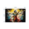 Krsna Arts Unframed Rolled Art Print|| Beautiful Lord Krishna In Battle Ground Canvas Wall Art Print for Home Décor And Office||Unframed canvas Painting For Wall decor||Home wall and Office Interior - Image 2