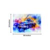 Krsna Arts Unframed Rolled Art Print || Watercolour Painting of Classic Vintage Car Beautiful Abstract Canvas Wall Art Print for Home Décor And Office || Unframed canvas Painting For Wall decor || Wall Paintings for Home and Office Décor Size : 24x36 Inches - Image 3