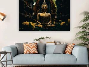 Krsna Arts Unframed Rolled Art Print|| Beautiful Lord Buddha in Meditation Canvas Wall Art Print for Home Décor And Office||Unframed canvas Painting For Wall decor||Home wall and Office Interior