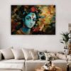 Krsna Arts Unframed Rolled Art Print|| Beautiful Lord Krishna Direct Face Canvas Wall Art Print for Home Décor And Office||Unframed canvas Painting For Wall decor||Home wall and Office Interior - Image 3