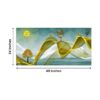 Krsna Arts Unframed Rolled Art Print || Golden Natural Sun Beautiful Abstract Canvas Wall Art Print for Home Décor And Office || Unframed canvas Painting For Wall decor || Wall Paintings for Home and Office Décor Size : 24x48 Inches - Image 2