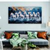 Krsna Arts Unframed Rolled Art Print || Seven White Hours Beautiful Abstract Canvas Wall Art Print for Home Décor And Office || Unframed canvas Painting For Wall decor || Wall Paintings for Home and Office Décor Size : 24x48 Inches - Image 2