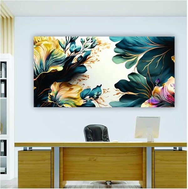 Krsna Arts Unframed Rolled Art Print || Beautiful Watercolor Floral Beautiful Abstract Canvas Wall Art Print for Home Décor And Office || Unframed canvas Painting For Wall decor || Wall Paintings for Home and Office Décor Size : 24x48 Inches