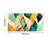 Krsna Arts Unframed Rolled Art Print || Light Blue Gray Golden White 3D Beautiful Abstract Canvas Wall Art Print for Home Décor And Office || Unframed canvas Painting For Wall decor || Wall Paintings for Home and Office Décor Size : 24x48 Inches - Image 3