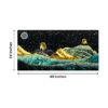 Krsna Arts Unframed Rolled Art Print || Natutal Moon Black Golden Beautiful Abstract Canvas Wall Art Print for Home Décor And Office || Unframed canvas Painting For Wall decor || Wall Paintings for Home and Office Décor Size : 24x48 Inches - Image 5
