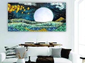 Krsna Arts Unframed Rolled Art Print || Modern Art Mural Beautiful Abstract Canvas Wall Art Print for Home Décor And Office || Unframed canvas Painting For Wall decor || Wall Paintings for Home and Office Décor Size : 24x48 Inches