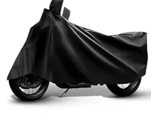 Great Ride®New Water Resistent || Two Wheeler Cover|| 100% Pure Poleyster with 5 Thread Stitching|| Whether & Dust Proof Full Body Protection with Buckle Strape Compatible ForAfrica Twin_Blk