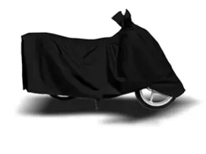 Great Ride®New Water Resistent || Two Wheeler Cover|| 100% Pure Poleyster with 5 Thread Stitching|| Whether & Dust Proof Full Body Protection with Buckle Strape Compatible ForAlba_Blk