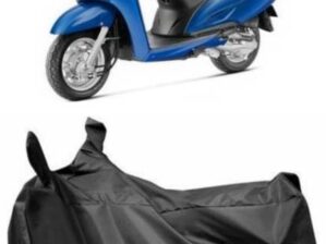 Great Ride Full Body Bike Cover Polyester Fabric & Sun Resistant Double Stitched & Heat Sealed Bike Covers Outdoor Storage Water Resistent with Unique Breathe Valves Suitable for Activa 5g (Black)