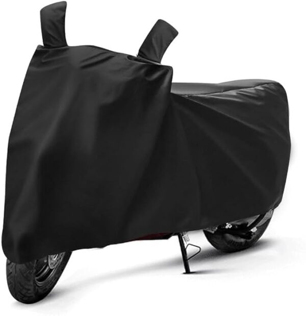 Great Ride®New Water Resistent || Two Wheeler Cover|| 100% Pure Poleyster with 5 Thread Stitching|| Whether & Dust Proof Full Body Protection with Buckle Strape Compatible ForAccess 125_Blk