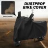 Great Ride®New Water Resistent || Two Wheeler Cover|| 100% Pure Poleyster with 5 Thread Stitching|| Whether & Dust Proof Full Body Protection with Buckle Strape Compatible ForAchiever 150_Blk - Image 3