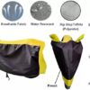 Great Ride Water Resistent Bike Cover Polyester Fabric & Sun Resistant Double Stitched & Heat Sealed With Unique Breathe Valves Suitable For Access_Blk Yellow - Image 3