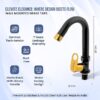 Matt Moon Brass Table/Deck-Mounted Swan Neck Taps for Bathroom Wash Basin with Foam Flow, Washbasin Tap with Flange and Teflon Tape (Multicolor) Pack of 2 - Image 2