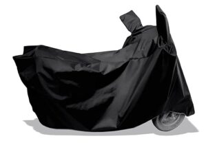 Great Ride®New Water Resistent || Two Wheeler Cover|| 100% Pure Poleyster with 5 Thread Stitching|| Whether & Dust Proof Full Body Protection with Buckle Strape Compatible ForActiva i_Blk