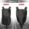 Great Ride®New Water Resistent || Two Wheeler Cover|| 100% Pure Poleyster with 5 Thread Stitching|| Whether & Dust Proof Full Body Protection with Buckle Strape Compatible ForAchiever 150_Blk - Image 2
