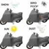 Great Ride®New Water Resistent || Two Wheeler Cover|| 100% Pure Poleyster with 5 Thread Stitching|| Whether & Dust Proof Full Body Protection with Buckle Strape Compatible FoYZF - Image 2
