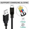 1 M USB 2.0 A to Mini 5 pin B Cable for External HDDS/Card Readers - Black - Image 3