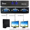 2 Port VGA Video switcher 2 in 1 Out 1 in 2 Out bidirectional Mutual Video Sharing Computer Host External VGA TV Monitor Projector selector Switch Box 1 Host at a time - Image 4