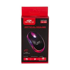 M- 3D Optical Mouse Vintage TB-36B Wired Mouse for Laptop, Computer & Desktop (Black)