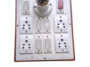 5 Switches 4 Plugin Socket 1 Bulb Holder, Power Indicator Electric Power Boared