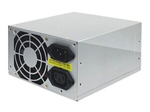 Krutic ATX Power Supply Unit, Silver, 450W, Desktop Computer PSU with Cooling Fan, SATA Connectors