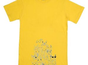 FIJOOL Kids Regular CAT Printed T-Shirt for Boys and Girls for Your Child (Yellow)
