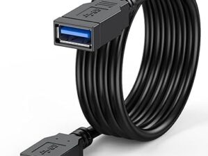 USB Male to Female Extension Cable, 5 Meter/16.4Ft 2.0 uSB A Male to A Female Cable Cord Wire, PenDrive Extender for Tv, Pc, Hard Drive, Flash Drive, Mouse Keyboard, Webcam, Scanner
