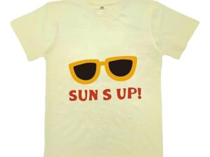 FIJOOL Kids Lemon Color Printed T-Shirt - Stylish Tee for Ages 4-12 Years