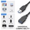 USB Male to Female Extension Cable, 5 Meter/16.4Ft 2.0 uSB A Male to A Female Cable Cord Wire, PenDrive Extender for Tv, Pc, Hard Drive, Flash Drive, Mouse Keyboard, Webcam, Scanner - Image 2