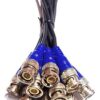 15 Pieces BNC Connector with Copper Wire Moulded - 18CM for Surveillance CCTV Camera (BLUE) - Image 2