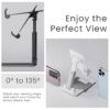 KRUTIC Adjustable Phone Stand, Black, Aluminum, Foldable Desktop Holder, Multi-Angle Portable Mount for Mobile Devices, Tablets - Image 3