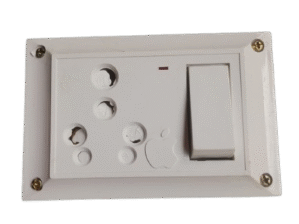 Heavy Duty Extension Board - Single 16A Switch with 16A Socket White (2200W)