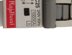 RAJDHANI 25A Single Pole MCB| Overload & Surge Protection| 10-Year Warranty| Durable Polycarbonate Housing| C-Curve Tripping| 25A Breaking Capacity
